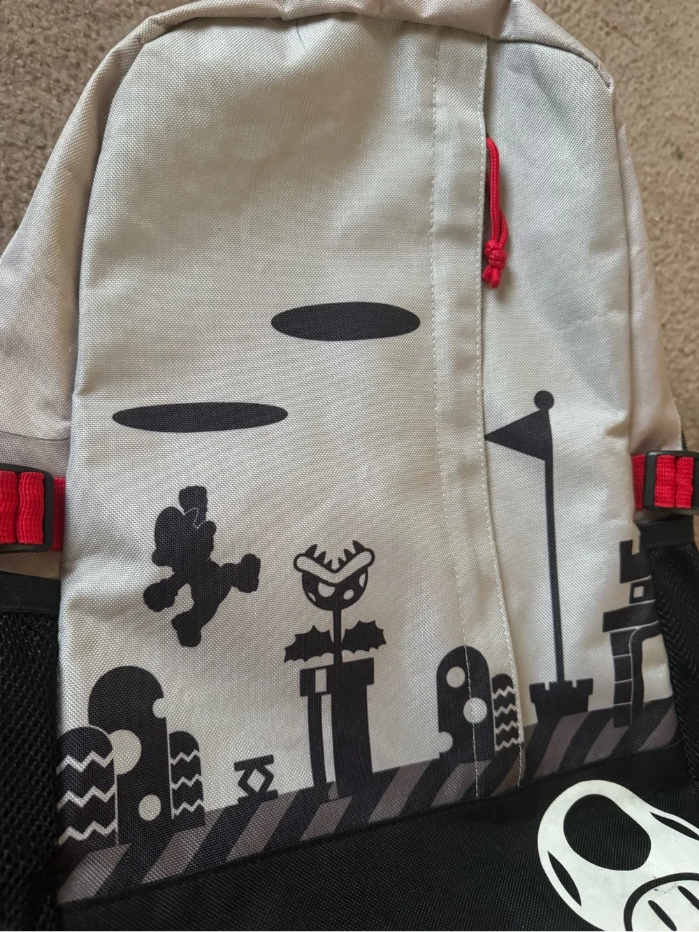 Super Mario Backpack with Red Accents
